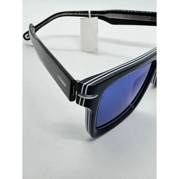 CARRERA men's square sunglasses- Black/Blue54mm Model 305/S Y00